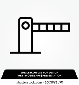 parking barrier icon.parking barrier vector illustration.