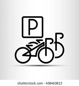 parking bicycle icon vector illustration eps10.