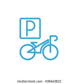 parking bicycle icon vector illustration eps10.