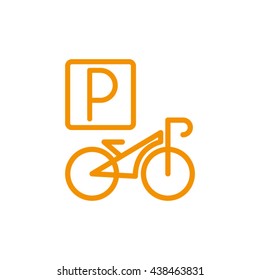 parking bicycle icon vector illustration eps10.