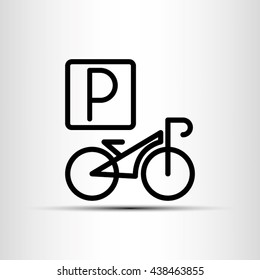 parking bicycle icon vector illustration eps10.