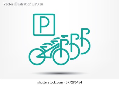 parking bicycle icon vector illustration.