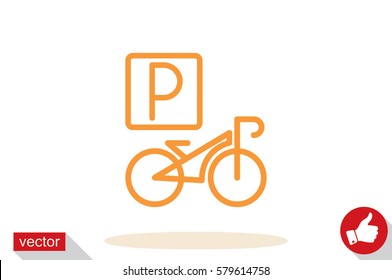 parking bicycle icon vector illustration.
