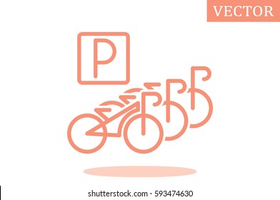 parking bicycle icon vector illustration.