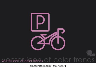 parking bicycle icon vector illustration.