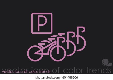 parking bicycle icon vector illustration eps10.