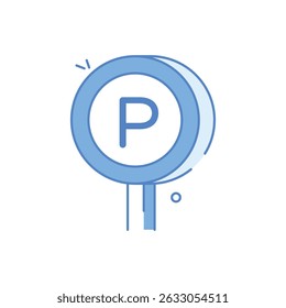Ilustração de stock de vetor do ícone da placa de estacionamento