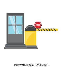 parking booth with barrier
