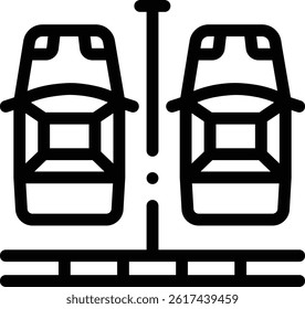 parking brake icon. Thin Linear Style Design Isolated On White Background