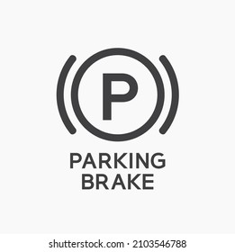 parking brake signal, vector art.