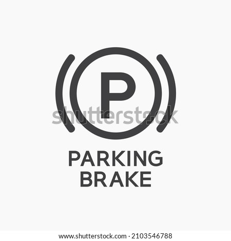 parking brake signal, vector art.