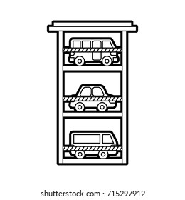 parking building car bus van vehicle comercial