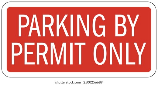 Parking by permit only sign