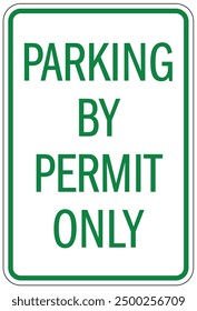 Parking by permit only sign