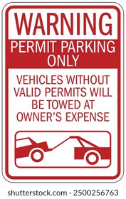 Parking by permit only sign