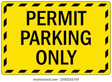 Parken nur mit Genehmigungszeichen