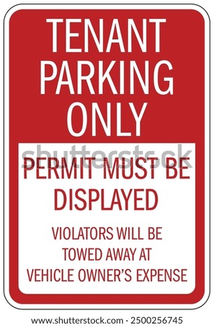 Parking by permit only sign