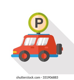 parking car flat icon
