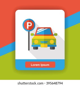 parking car flat icon