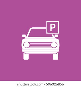 Parking car icon illustration isolated vector sign symbol