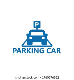 Parking car logo template design