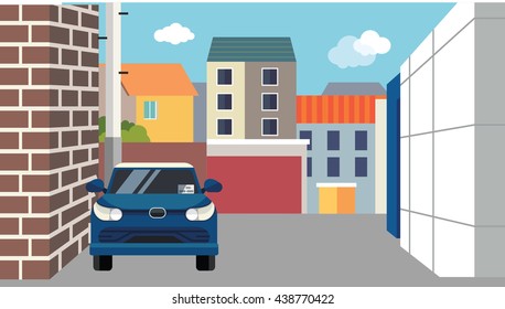 parking car  - Vector illustrations