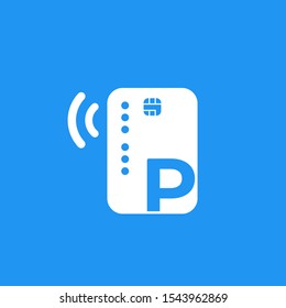 Parking Card, Electronic Pass Vector Icon