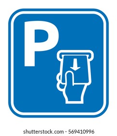 Parking card vector icon