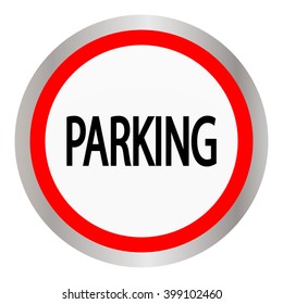 parking circle glossy web icon