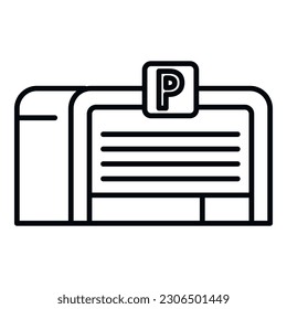 Parking city garage icon outline vector. Car barrier. Zone transport