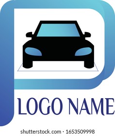 Parking company logo with blue gradient