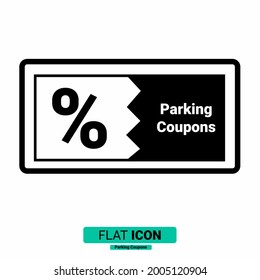 Parking Coupons Icon Vector Design Template