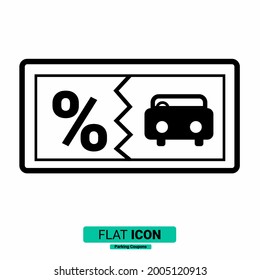 Parking Coupons Icon Vector Design Template