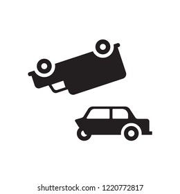 Parking crash icon. Trendy Parking crash logo concept on white background from Insurance collection. Suitable for use on web apps, mobile apps and print media.