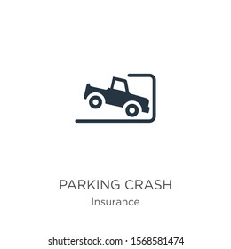 Parking crash icon vector. Trendy flat parking crash icon from insurance collection isolated on white background. Vector illustration can be used for web and mobile graphic design, logo, eps10