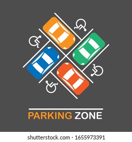 Parking design over gray background. Vector illustration.