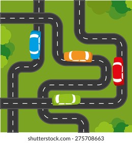 Parking design over green background, vector illustration.