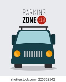 Parking design over white background, vector illustration