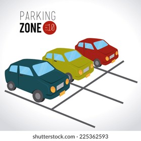 Parking design over white background, vector illustration
