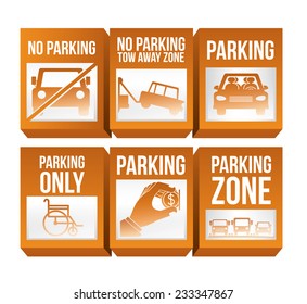 Parking design over white background, vector illustration.