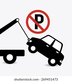 Parking design over white background, vector illustration.