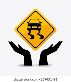 Parking design over white background, vector illustration.
