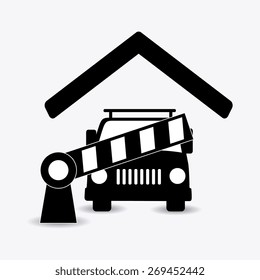 Parking design over white background, vector illustration.