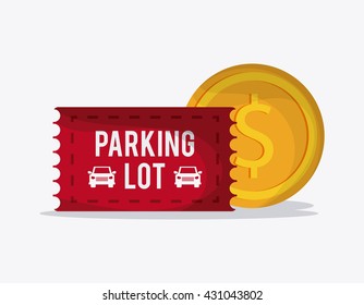 Parking lot design. Park icon. White background  , vector graphic