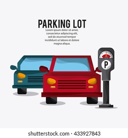 Parking lot design. Park icon. White background  , vector graphi