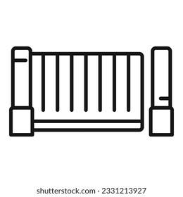 Parking door control icon outline vector. Automatic gate. Entry security