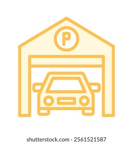 Parking duotone line icon , vector, pixel perfect, illustrator file