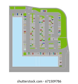Parking Elements in front of public places.