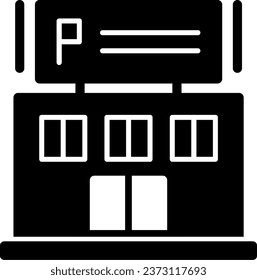 Parking enforcement Glyph Icon Design