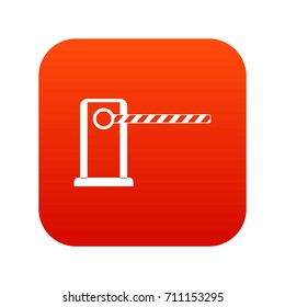 Parking entrance icon digital red for any design isolated on white vector illustration